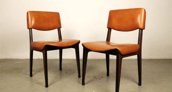 Mid-century italian Rosewood chairs by Ico Parisi for MIM